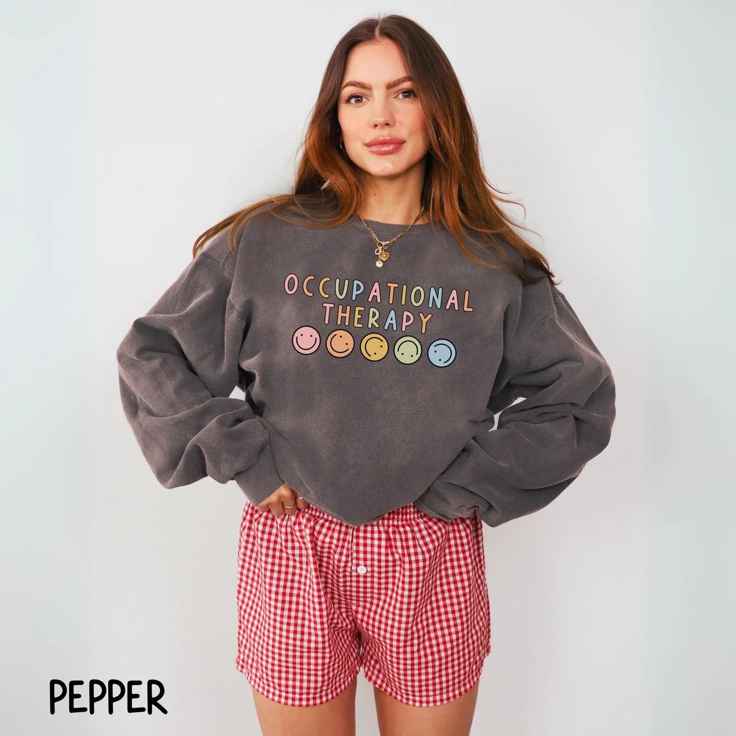 Occupational Therapy Comfort Colors® Sweatshirt OT Crewneck Occupational Minimal Therapist Sweater Therapist Graduate Gift Pediatric COTA OT