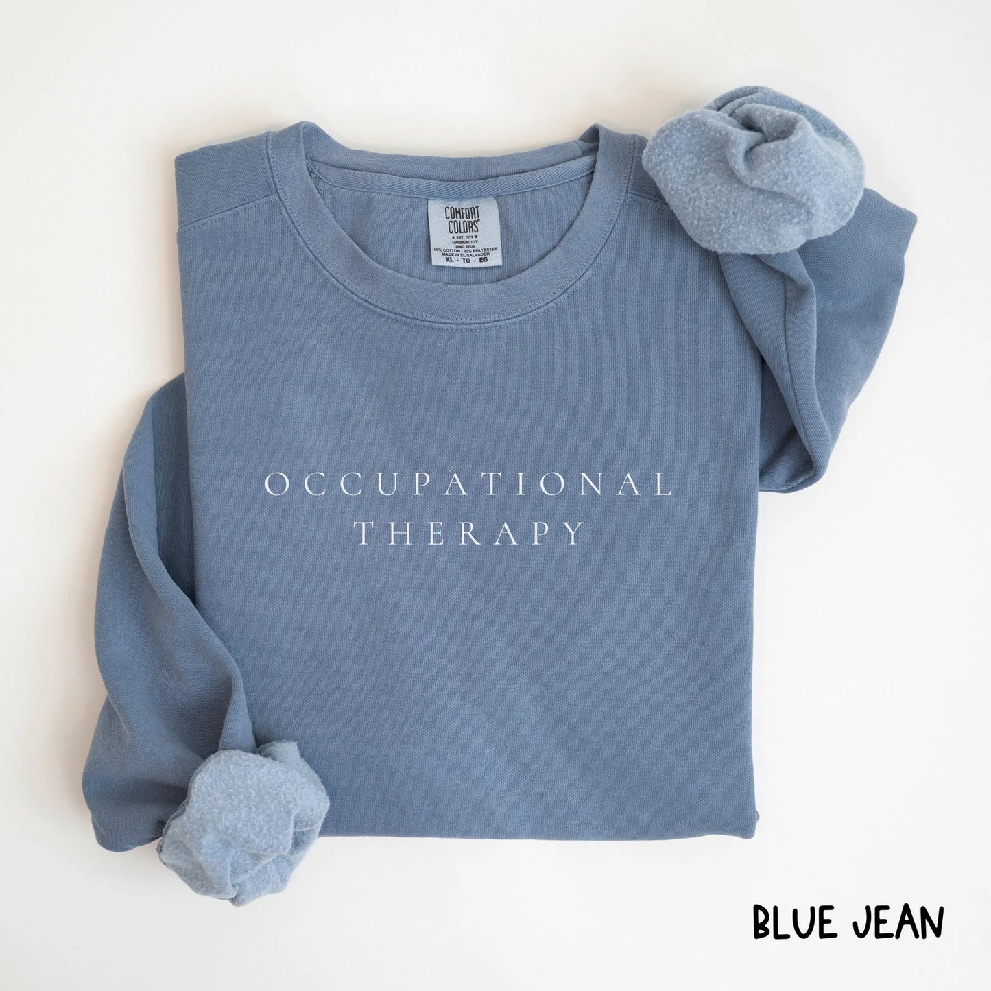 Occupational Therapy Comfort Colors® Sweatshirt OT Crewneck Occupational Minimal Therapist Sw