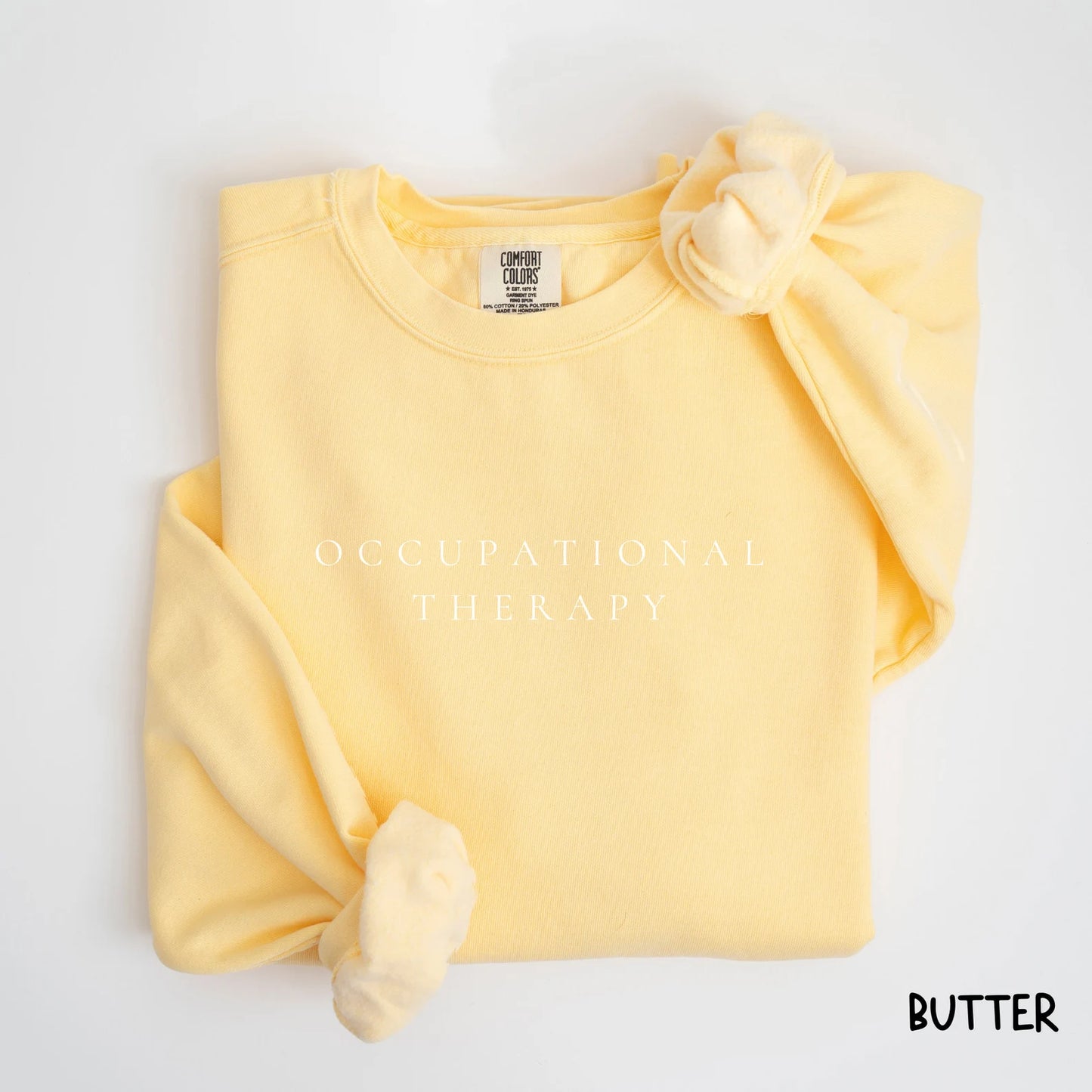 Occupational Therapy Comfort Colors® Sweatshirt OT Crewneck Occupational Minimal Therapist Sw