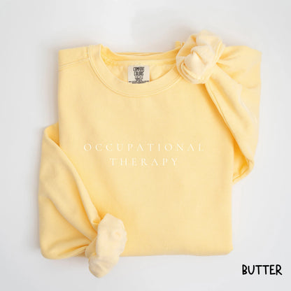 Occupational Therapy Comfort Colors® Sweatshirt OT Crewneck Occupational Minimal Therapist Sw