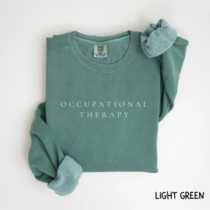 Occupational Therapy Comfort Colors® Sweatshirt OT Crewneck Occupational Minimal Therapist Sw
