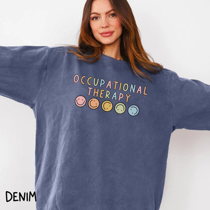 Occupational Therapy Comfort Colors® Sweatshirt OT Crewneck Occupational Minimal Therapist Sweater Therapist Graduate Gift Pediatric COTA OT